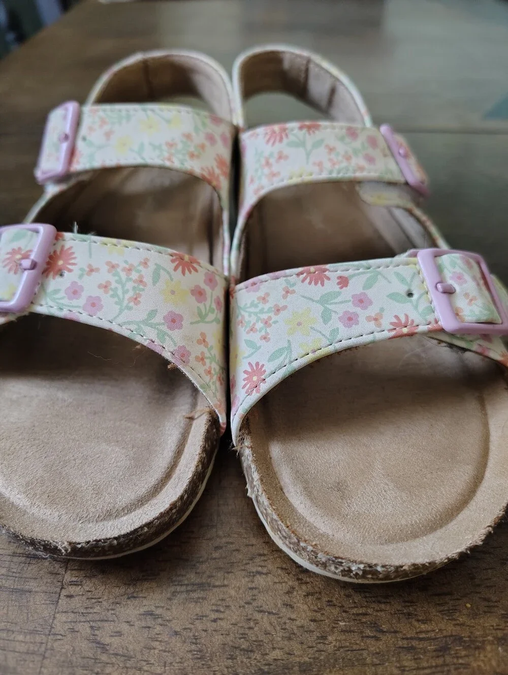 Cat & Jack Reagan Floral Print Footbed Sandals Toddler Girl Size 11
